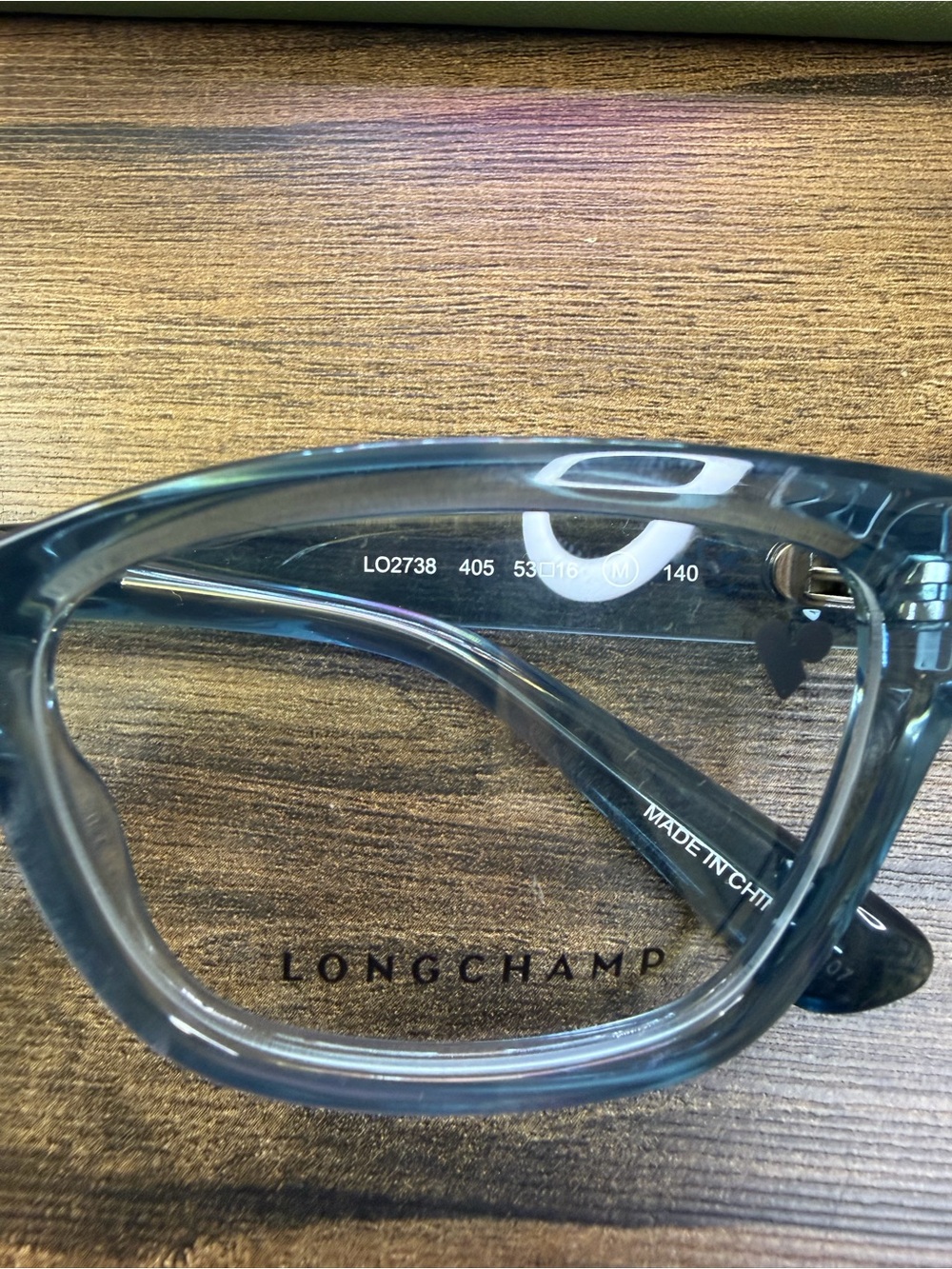 Longchamp RX Translucent Blue Rectangular Optical Glasses - Picture 4 of 7